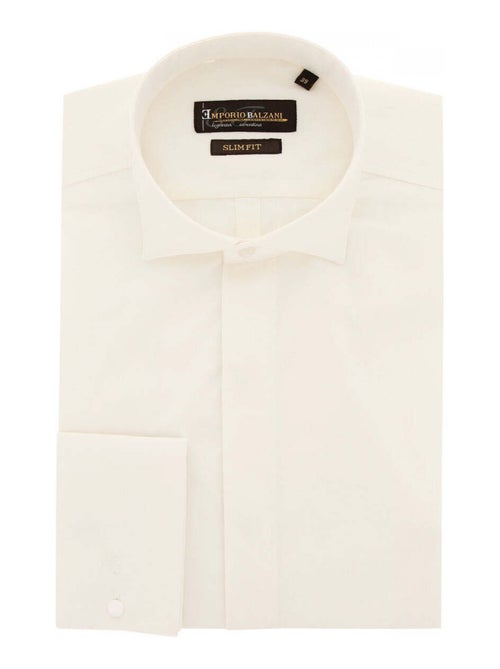 Chemise homme col cassé coupe cintrée PREMIUM Emporio balzani Blanc , 45 - Kiabi