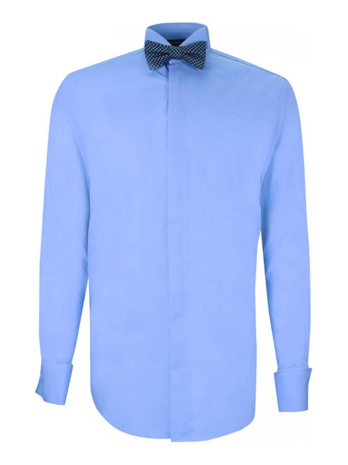 Chemise homme col cassé coupe cintrée PREMIUM Emporio balzani Bleu , 43 - Kiabi