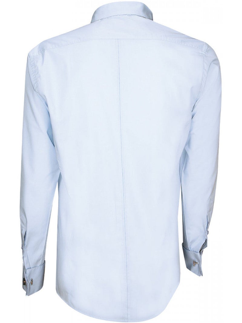 Chemise homme col cassé coupe cintrée PREMIUM Emporio balzani Bleu , 45 Bleu - Kiabi