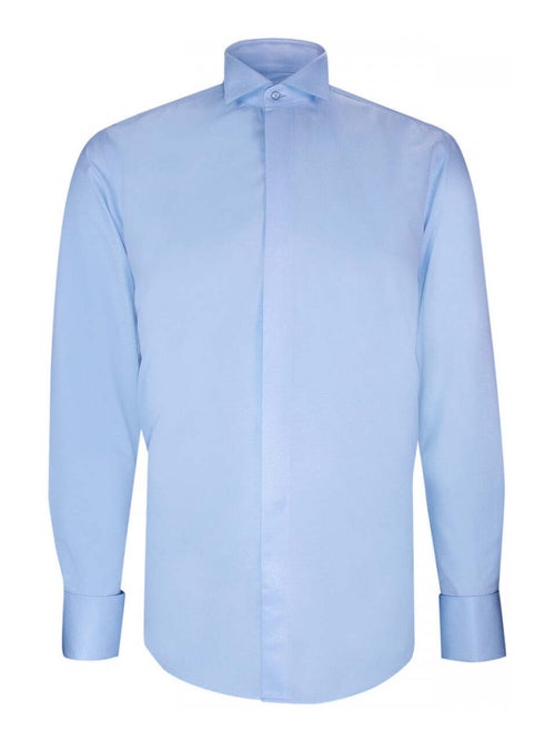 Chemise homme col cassé tissu armuré coupe cintrée CROKEN Andrew Mac Allister Blanc , 42 - Kiabi