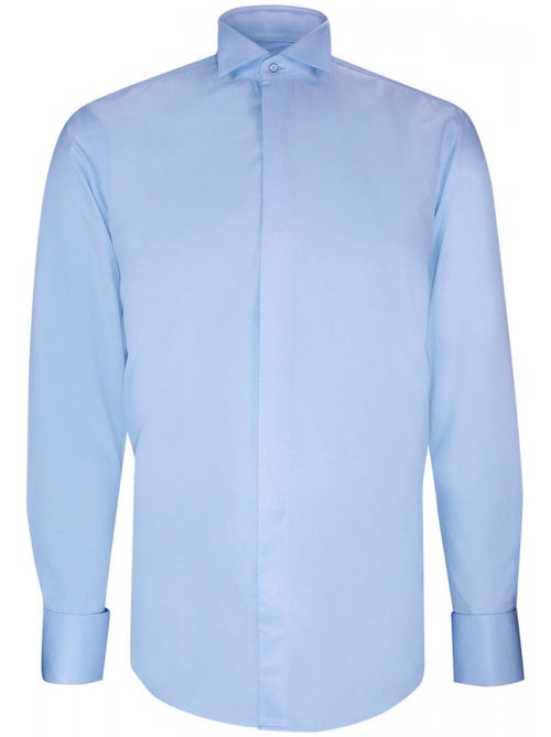 Chemise homme col cassé tissu armuré coupe cintrée CROKEN Andrew Mac Allister - Kiabi