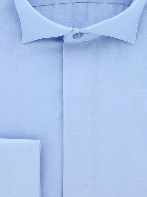 Chemise homme col cassé tissu armuré coupe cintrée CROKEN Andrew Mac Allister - Kiabi
