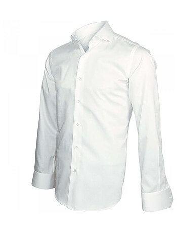 Chemise homme col crocodile coupe cintrée SPARK Andrew Mac Allister Blanc , 41