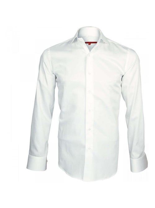 Chemise homme col crocodile coupe cintrée SPARK Andrew Mac Allister Blanc , 41 - Kiabi