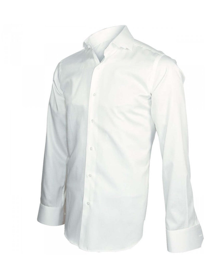 Chemise homme col crocodile coupe cintrée SPARK Andrew Mac Allister Blanc , 41 Blanc - Kiabi