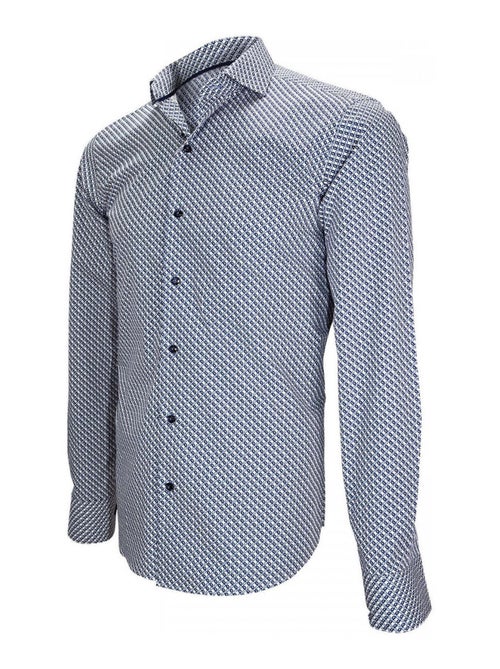 Chemise homme col italien coupe cintrée GAETANO Emporio balzani Bleu , 41 - Kiabi