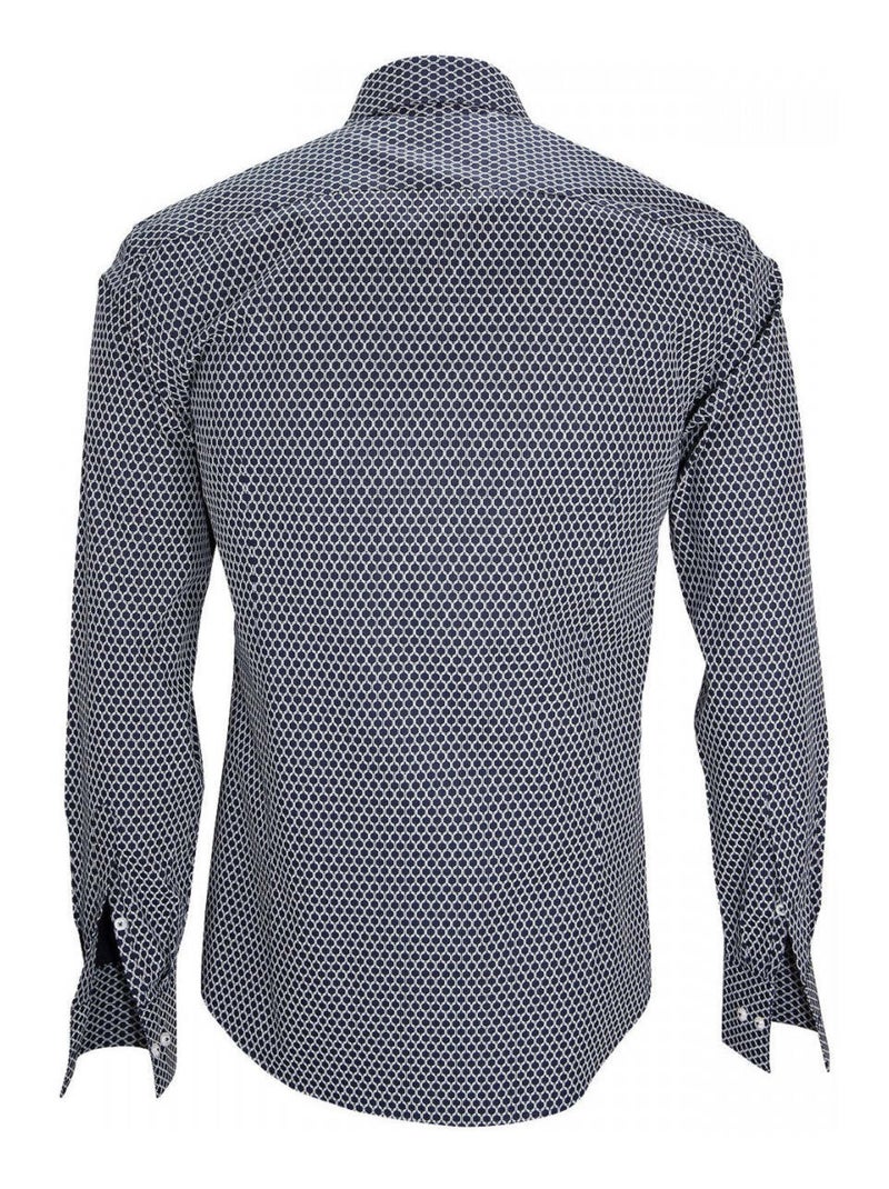 Chemise homme col italien coupe cintrée GAETANO Emporio balzani Bleu - Kiabi