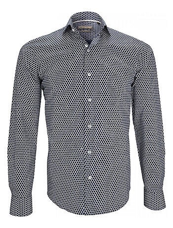 Chemise homme col italien coupe cintrée GAETANO Emporio balzani Bleu , 41