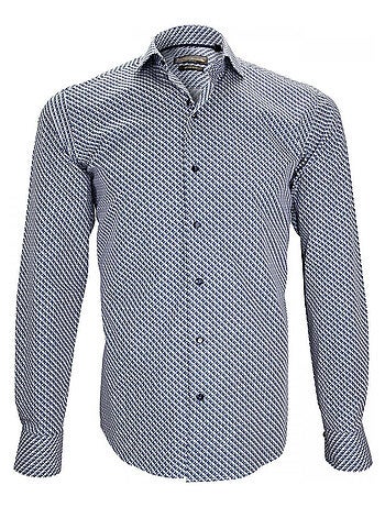 Chemise homme col italien coupe cintrée GAETANO Emporio balzani Bleu , 41