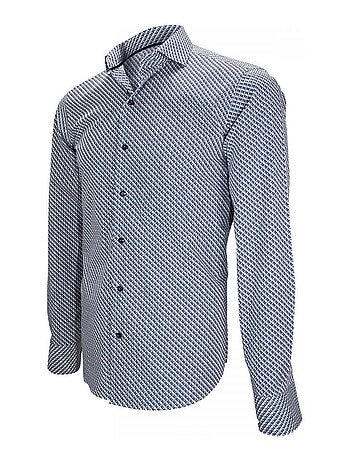 Chemise homme col italien coupe cintrée GAETANO Emporio balzani Bleu , 41