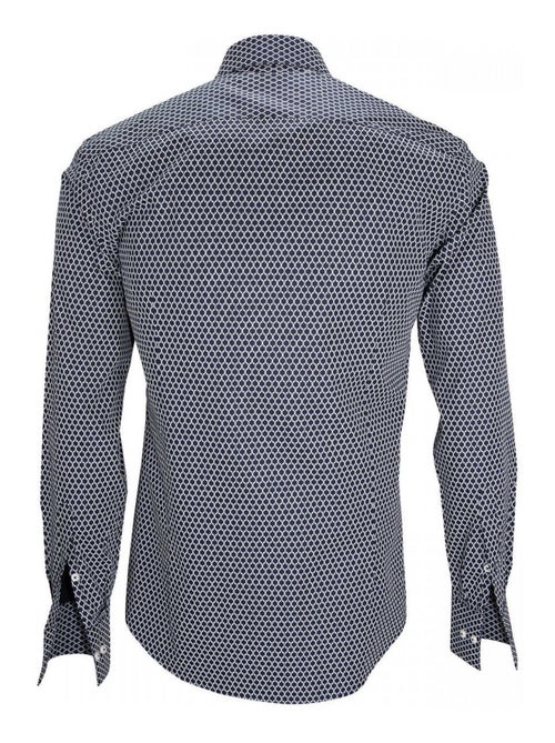 Chemise homme col italien coupe cintrée GAETANO Emporio balzani Bleu nuit , 39 - Kiabi