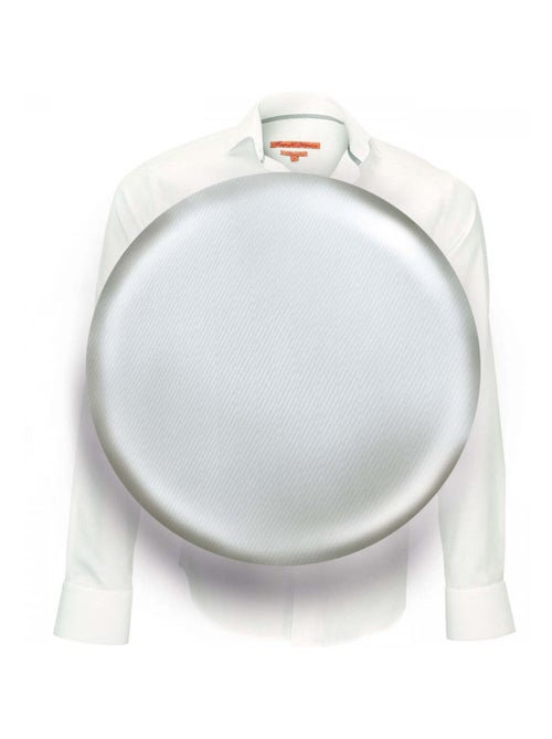 Chemise homme col Italien coupe cintrée HARRY Andrew Mac Allister Blanc , Bleu ciel , 40 - Kiabi