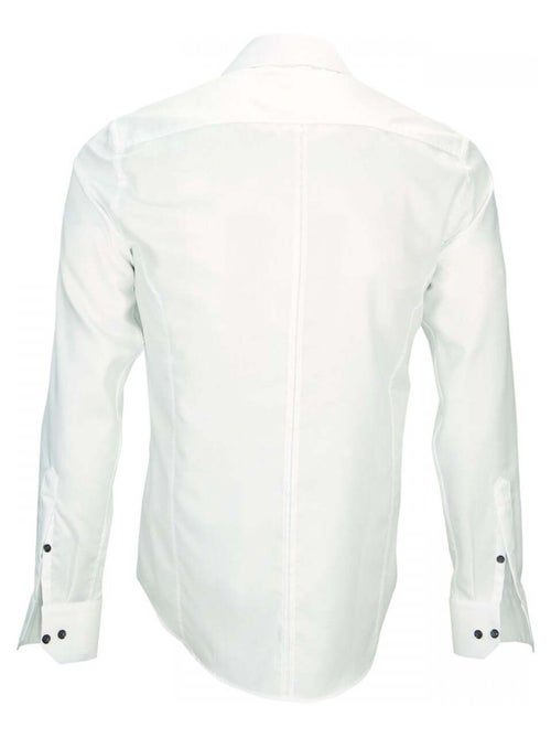 Chemise homme col Italien coupe cintrée HARRY Andrew Mac Allister Blanc , Bleu ciel , 40 - Kiabi