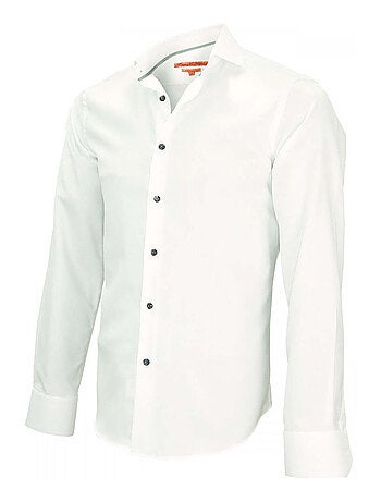 Chemise homme col Italien coupe cintrée HARRY Andrew Mac Allister Blanc cassé , 38