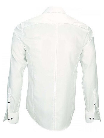Chemise homme col Italien coupe cintrée HARRY Andrew Mac Allister Blanc cassé , 38