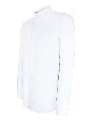 Chemise homme col mao coupe cintrée MAHAUT Emporio balzani Blanc , 44