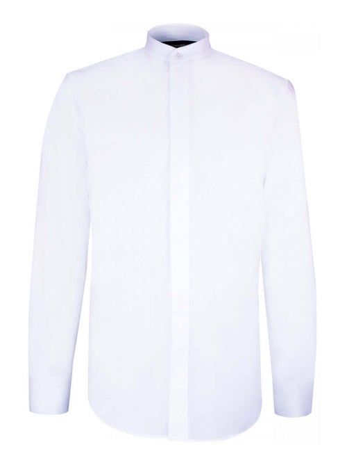 Chemise homme col mao coupe cintrée MAHAUT Emporio balzani Blanc , 44 - Kiabi