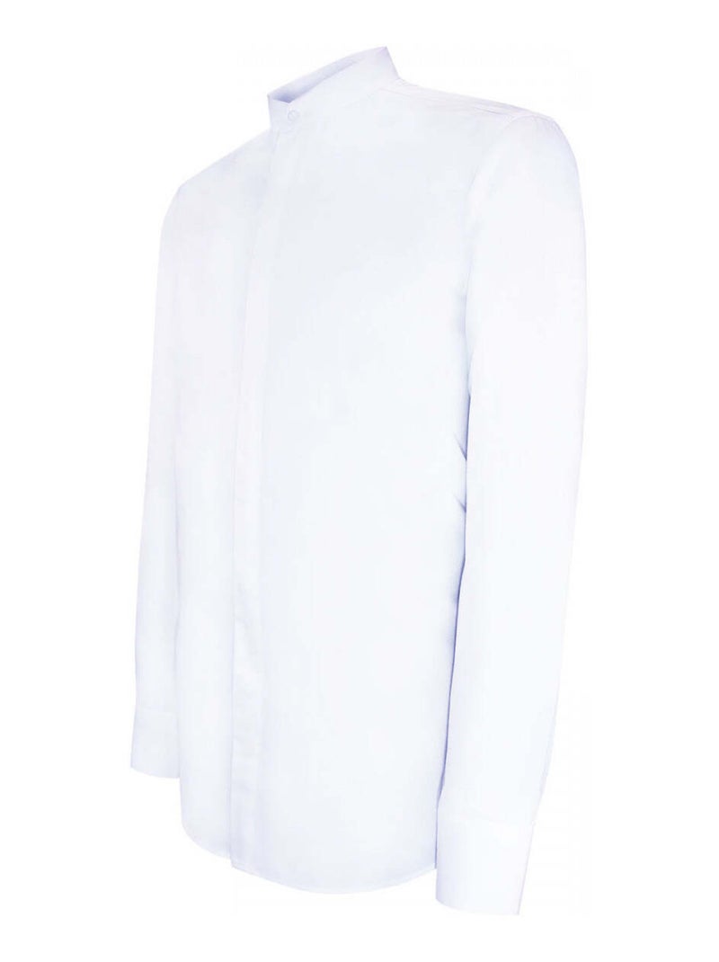 Chemise homme col mao coupe cintrée MAHAUT Emporio balzani Blanc , 44 Blanc - Kiabi