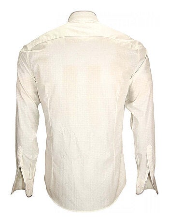 Chemise homme col mao coupe cintrée NORFOLK Andrew Mac Allister Beige , 40