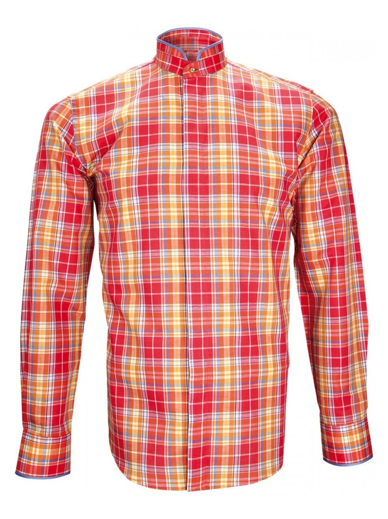 Chemise homme col mao coupe cintrée WINCH Andrew Mac Allister Rose , 43 Rose - Kiabi
