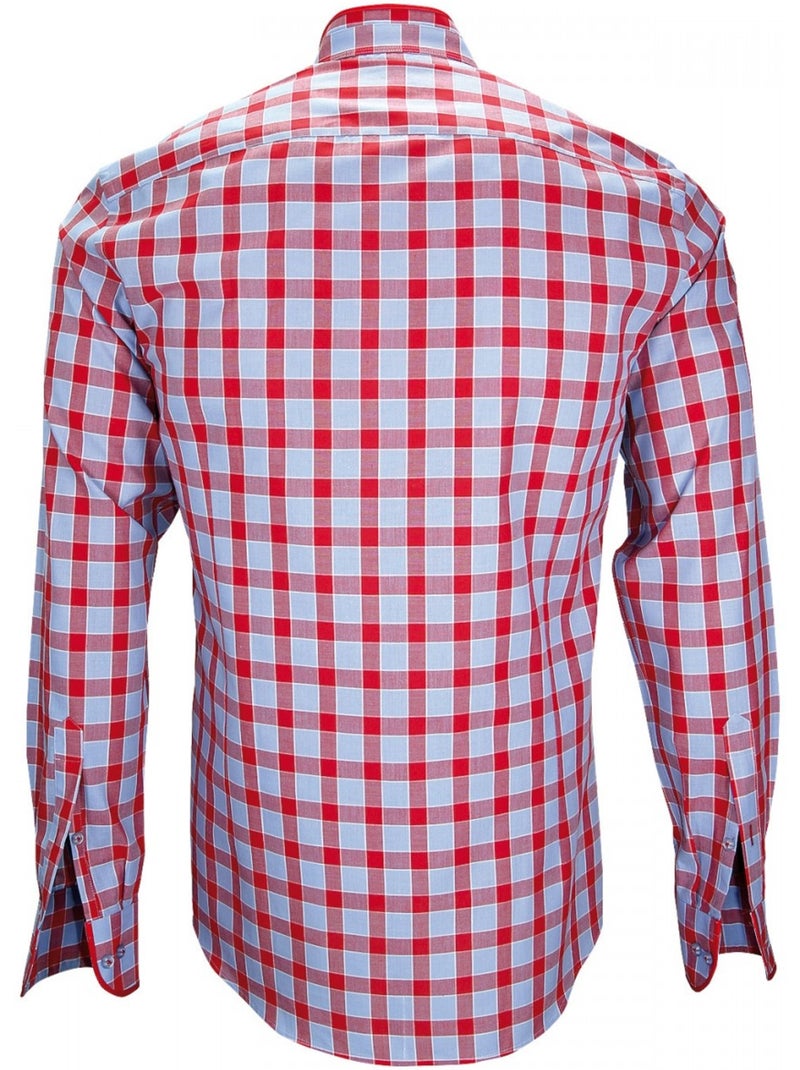 Chemise homme col mao coupe cintrée WINCH Andrew Mac Allister Rouge , 40 Rouge - Kiabi