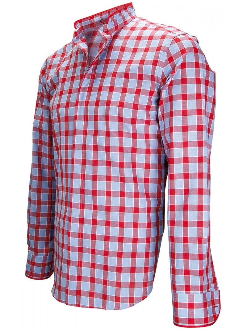 Chemise homme col mao coupe cintrée WINCH Andrew Mac Allister Rouge - Kiabi