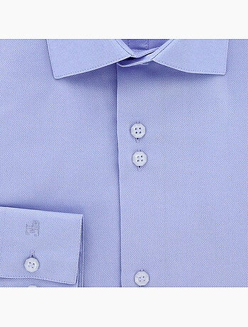 Chemise homme coupe ajustée tissu armuré uni coupe cintrée CUCITO Emporio balzani