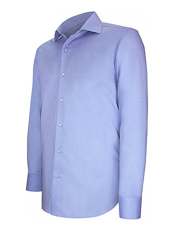 Chemise homme coupe ajustée tissu armuré uni coupe cintrée CUCITO Emporio balzani Blanc , 39