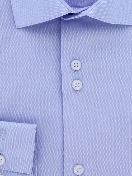 Chemise homme coupe ajustée tissu armuré uni coupe cintrée CUCITO Emporio balzani Gris , 39 - Kiabi