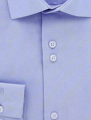 Chemise homme coupe ajustée tissu armuré uni coupe cintrée CUCITO Emporio balzani