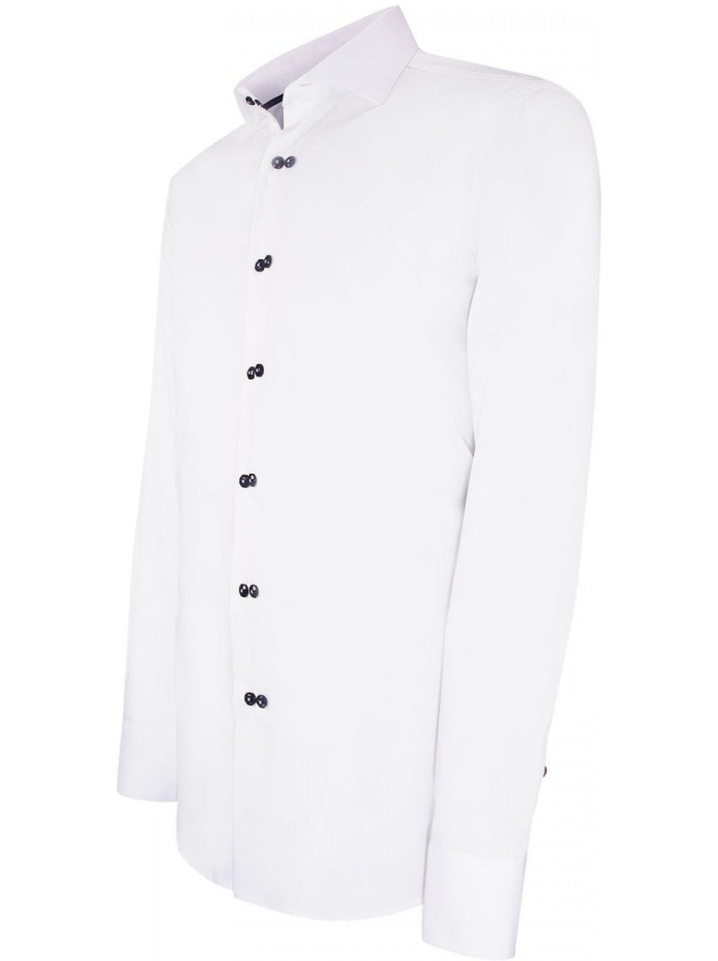 Chemise homme double boutonnage coupe cintrée DOTTIO Emporio balzani Blanc - Kiabi
