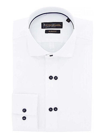 Chemise homme double boutonnage coupe cintrée DOTTIO Emporio balzani Noir , Rouge , 44