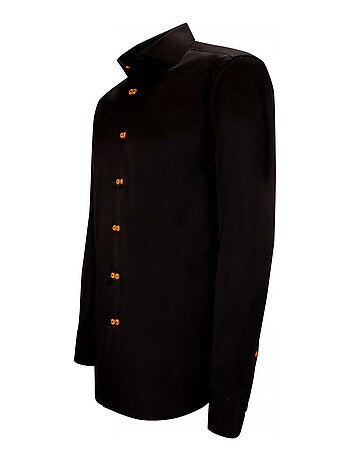 Chemise homme double boutonnage coupe cintrée DOTTIO Emporio balzani Noir , Rouge , 44