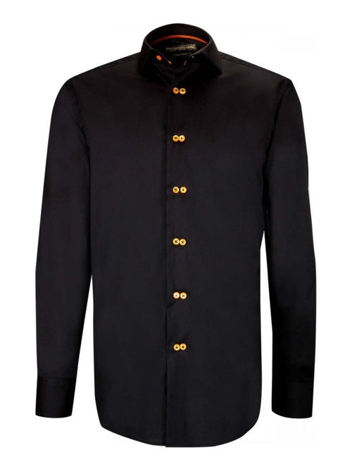 Chemise homme double boutonnage coupe cintrée DOTTIO Emporio balzani Noir , Rouge , 44 - Kiabi