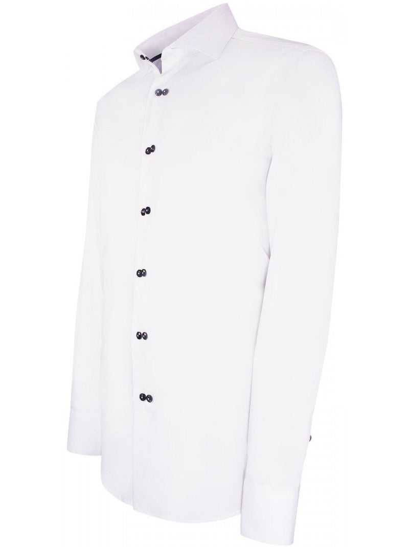 Chemise homme double boutonnage coupe cintrée DOTTIO Emporio balzani Noir Rouge - Kiabi