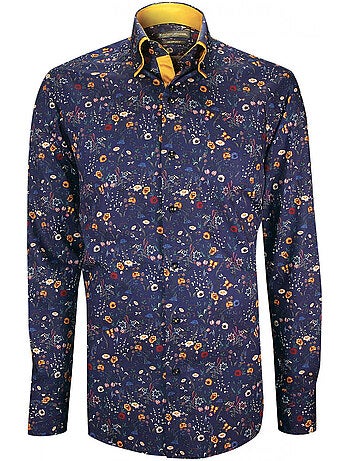 Chemise homme double col à coudières coupe cintrée EROS Emporio balzani