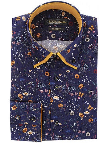 Chemise homme double col à coudières coupe cintrée EROS Emporio balzani
