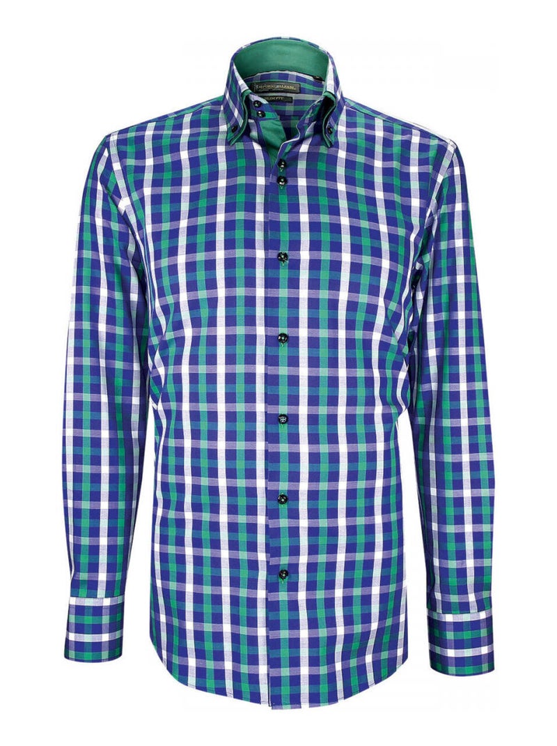 Chemise homme double col à coudières coupe cintrée LORENZO Emporio balzani Violet , 45 Violet - Kiabi