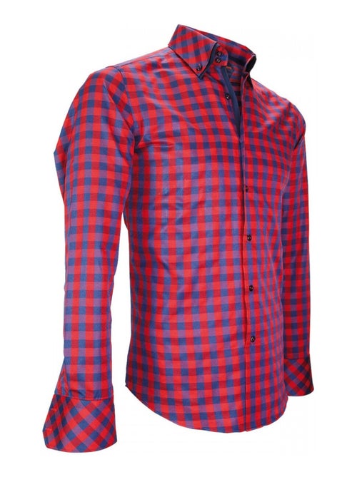Chemise homme double col coupe cintrée CARDIFF Andrew Mac Allister Bleu , 43 - Kiabi