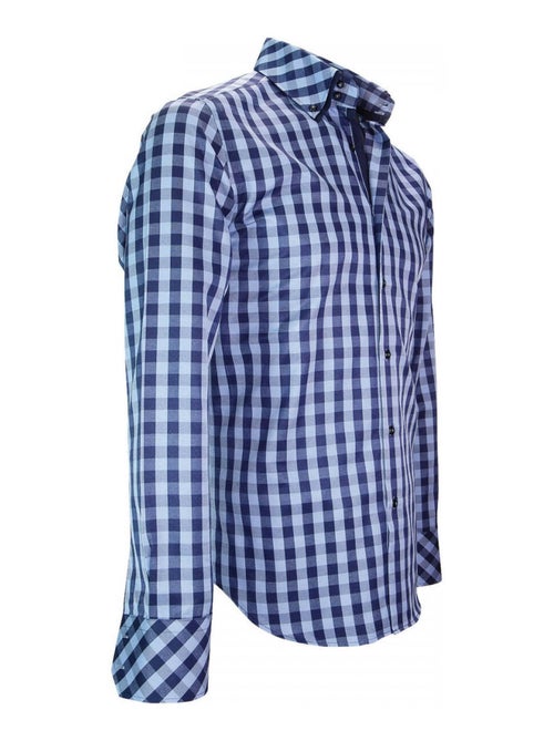 Chemise homme double col coupe cintrée CARDIFF Andrew Mac Allister Bleu , 43 - Kiabi