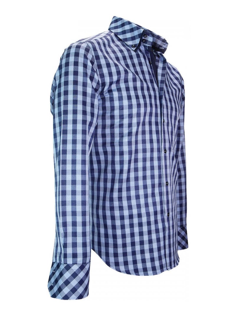Chemise homme double col coupe cintrée CARDIFF Andrew Mac Allister Bleu , 43 Bleu - Kiabi