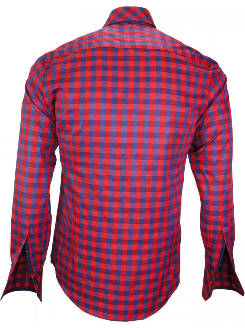 Chemise homme double col coupe cintrée CARDIFF Andrew Mac Allister Bleu , Bleu , 44 Bleu Bleu - Kiabi