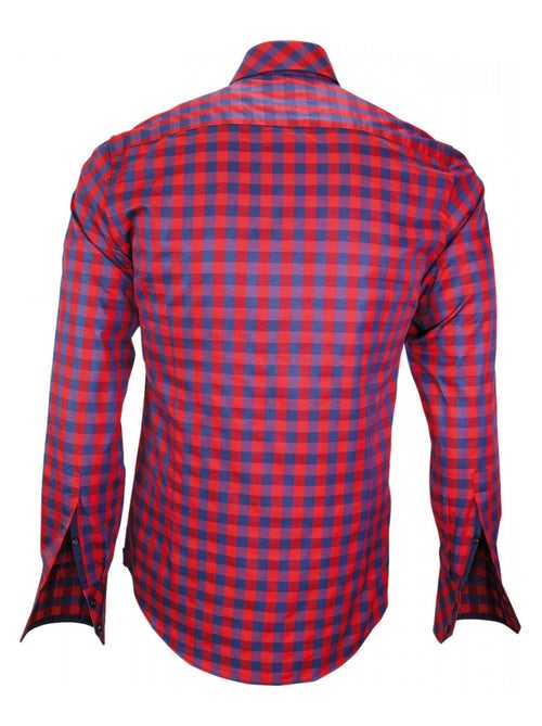 Chemise homme double col coupe cintrée CARDIFF Andrew Mac Allister Rouge , 38 - Kiabi