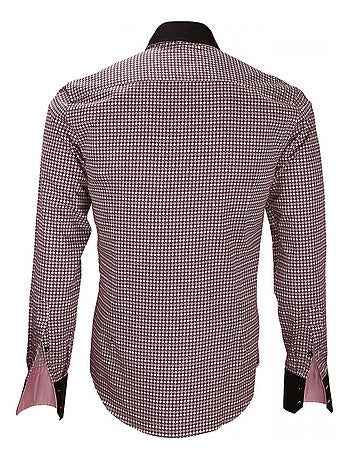 Chemise homme double col coupe cintrée DOPPIO Emporio balzani Bordeaux , 42