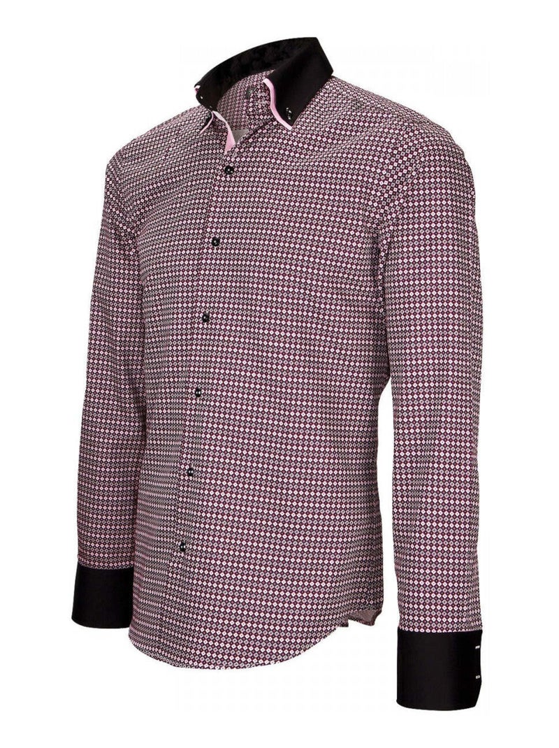 Chemise homme double col coupe cintrée DOPPIO Emporio balzani Bordeaux , 42 Bordeaux - Kiabi