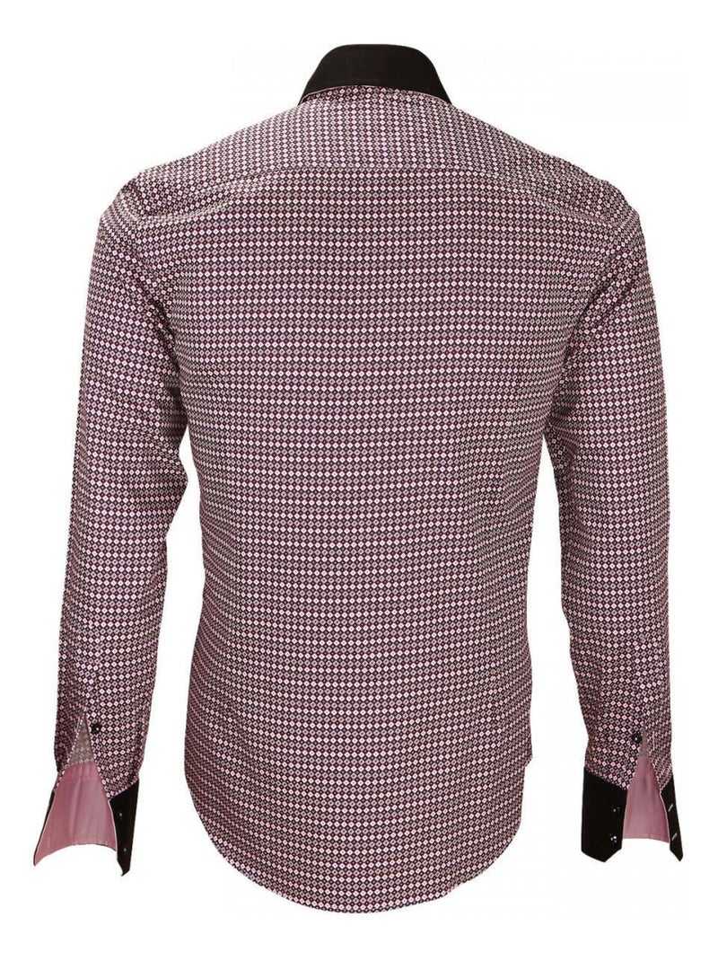 Chemise homme double col coupe cintrée DOPPIO Emporio balzani Bordeaux - Kiabi