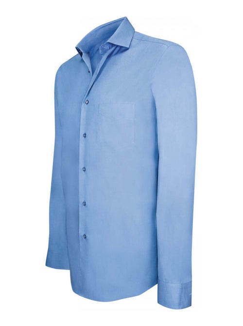 Chemise homme double fil 120,2 coupe cintrée CARNABY Andrew Mac Allister Bleu ciel , 39 - Kiabi