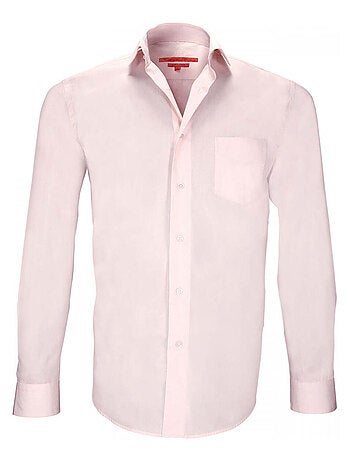 Chemise homme double fil 120,2 coupe cintrée CARNABY Andrew Mac Allister Rose clair , 40