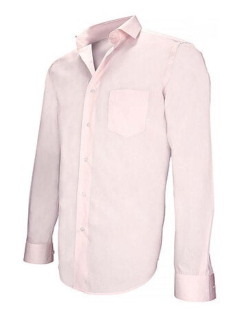 Chemise homme double fil 120,2 coupe cintrée CARNABY Andrew Mac Allister Rose clair , 40