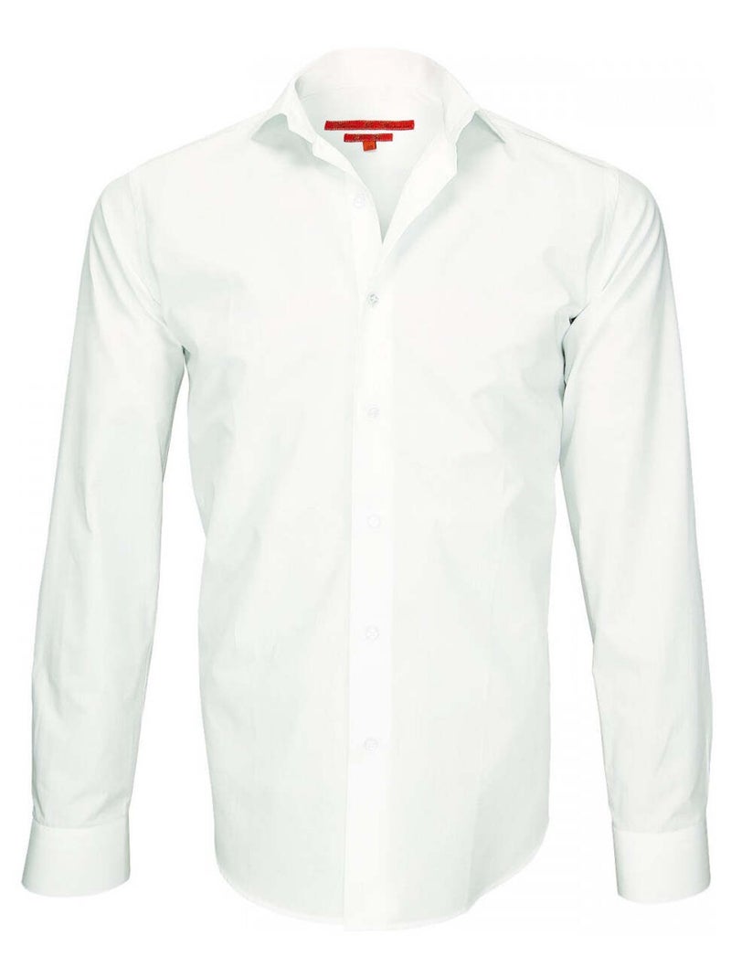 Chemise homme double fil 120,2 coupe cintrée LUXURY Andrew Mac Allister Bleu , 45 Bleu - Kiabi